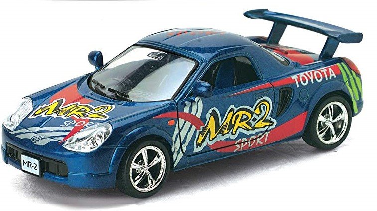 Honda MR2 Blå Sport 1:34 Kinsmart Rally (Ca 12,5cm) Pullback Ny