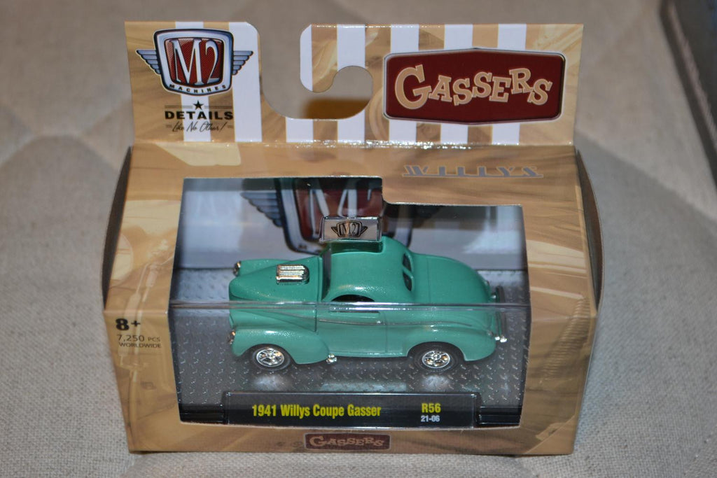 1941 Willys Coupe Gasser Turkos 1:64 M2 Machines (Auto-Meets 56) 7cm Ny