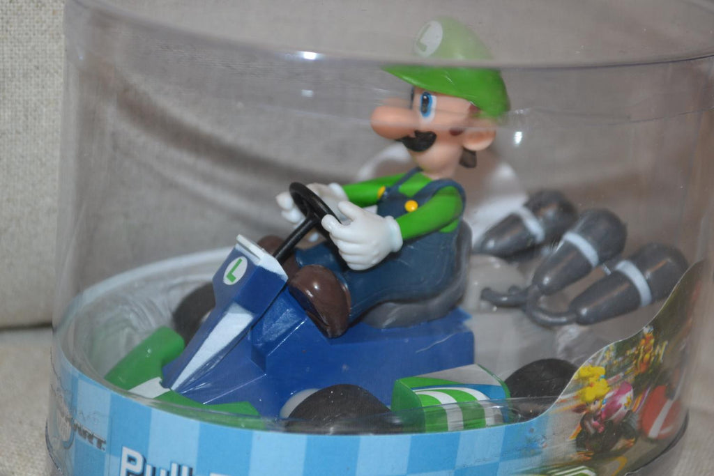 Luigi Mario Kart Wii Stor 12cm Goldie Nintendo Pullback Ny