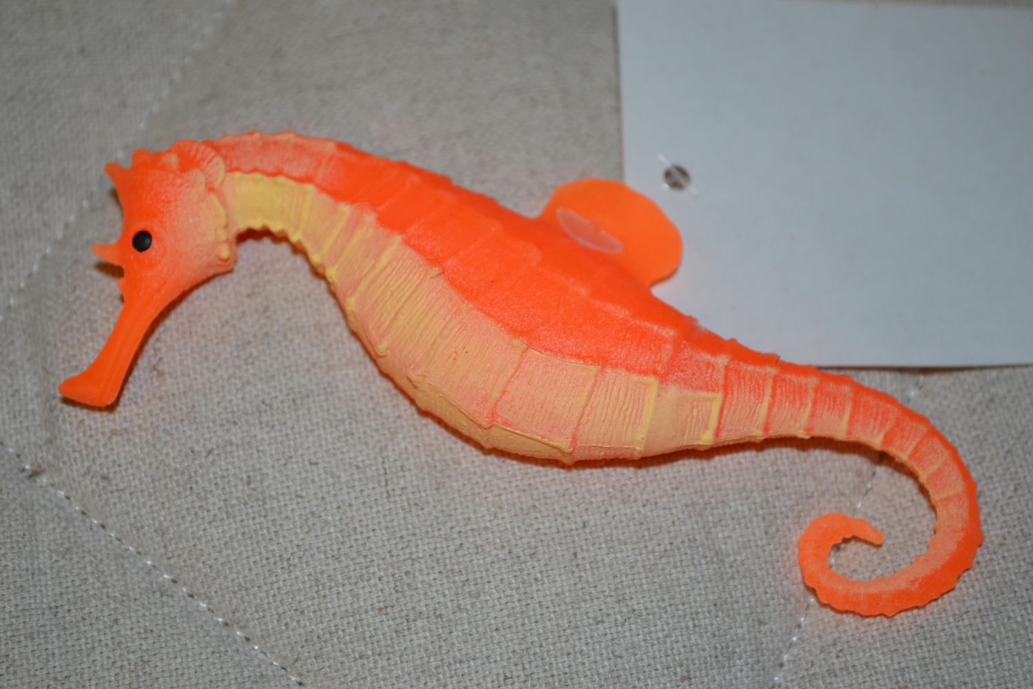 Sjöhäst Orange m. Stretch (Färgglad) Gummi 6-10cm Ny