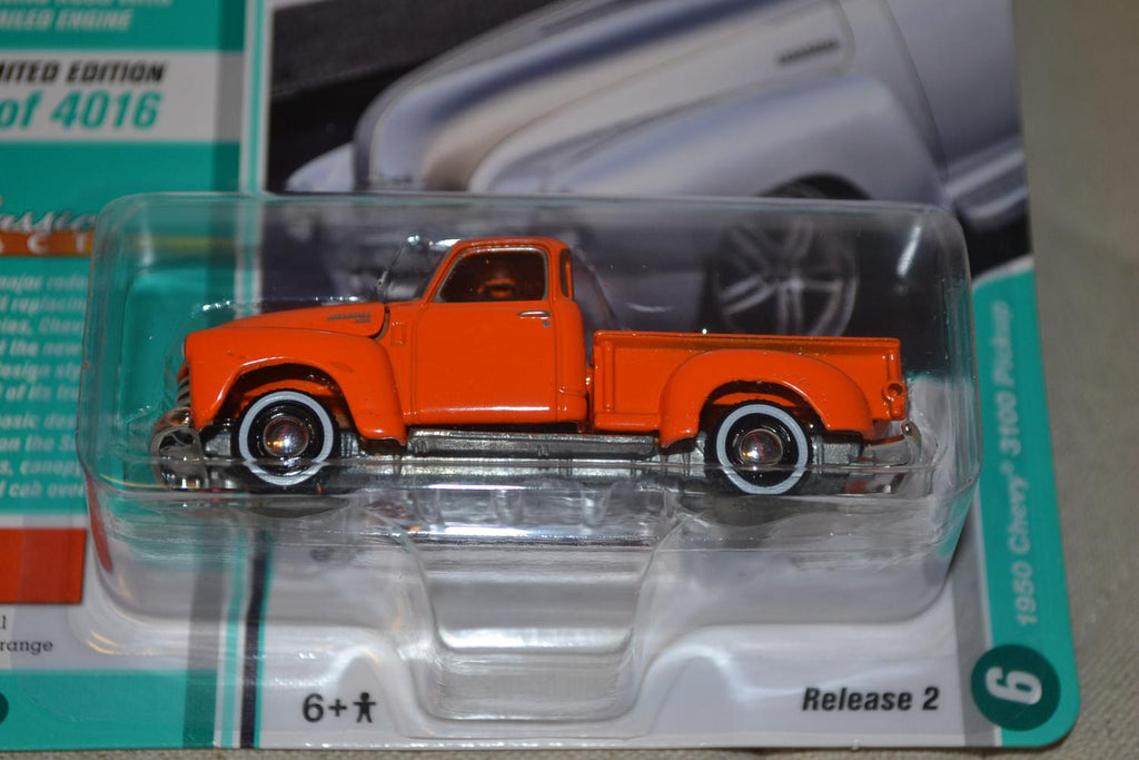 1950 Chevy 3100 Pickup Orange 1:64 Johnny Lightning (Classic Gold 22A) 7cm Ny