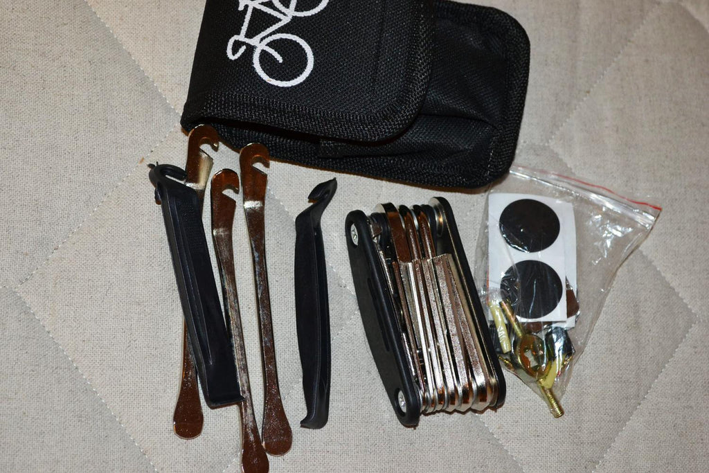 Reparationskit Cykel Reparation Väska m. Tillbehör Verktyg Ny