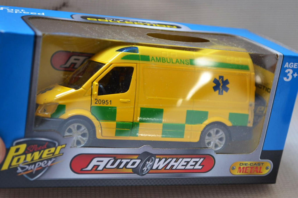 Ambulans Svensk Utryckningsfordon 11cm (Pullback, Dörrar) Ny