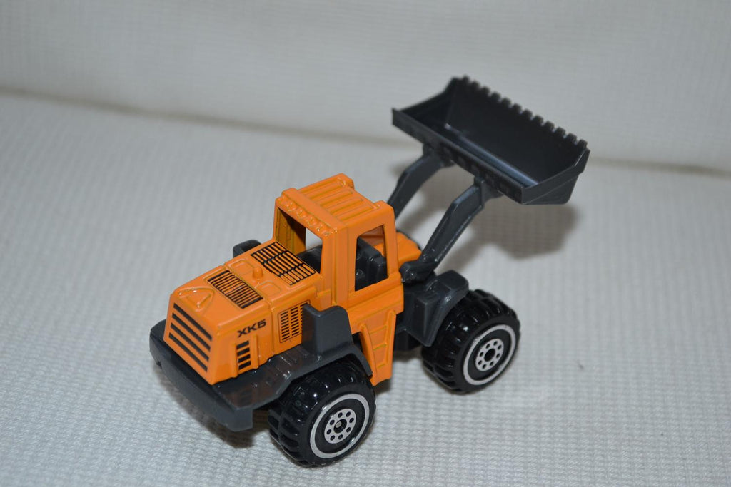 Hjullastare m. Skopa Orange 1:64 Arbetsfordon 7cm Ny