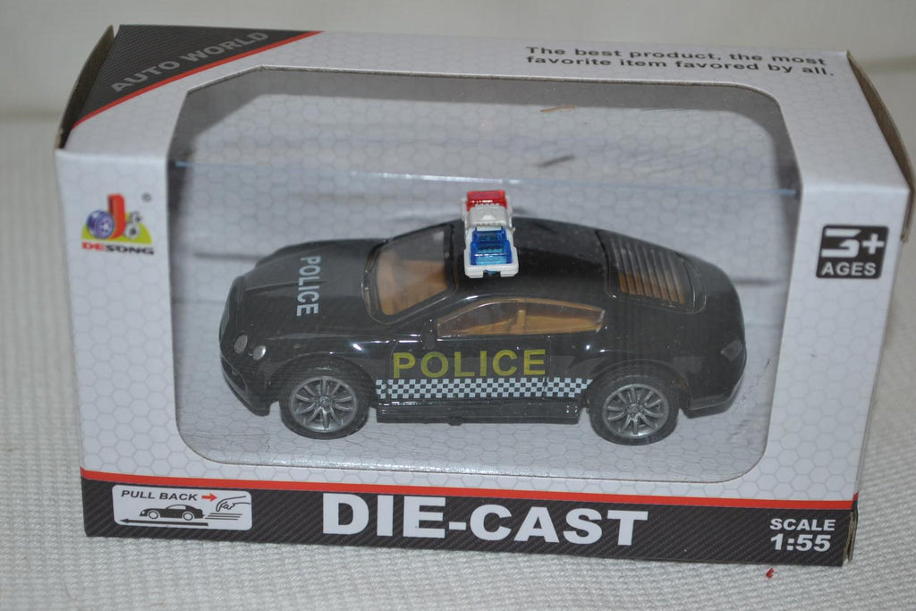 Svart Bentley USA Polisbil 1:55 Plast 8cm Ny