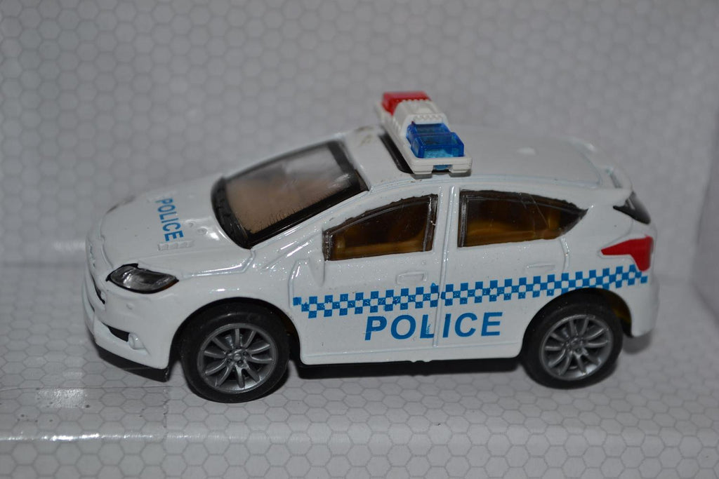 Vit Storbritannien Ford Polisbil 1:55 Plast 8cm Ny