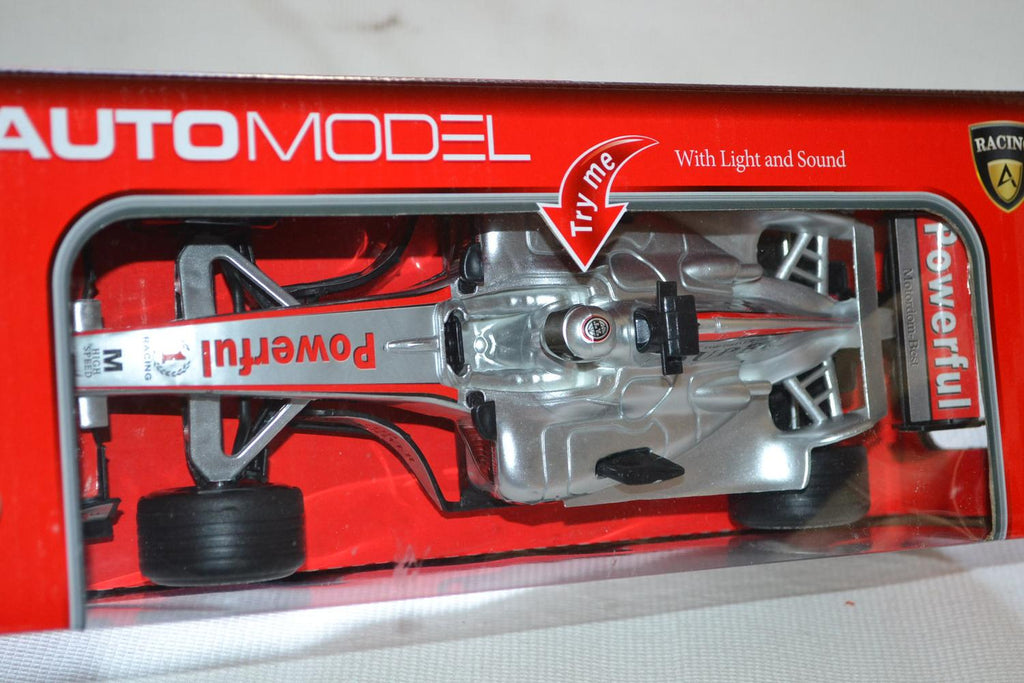 Silver F1 Formula 1 Bil m. Ljus/Ljud 1:24 Plast 26cm Ny