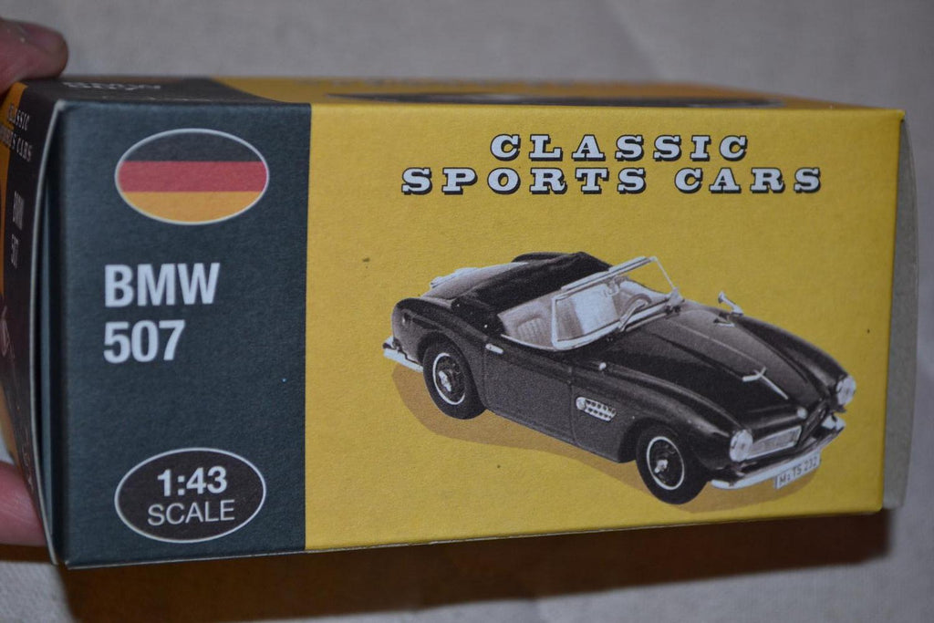 Bmw 507 Cabriolet Svart 1:43 DeAgostini 9cm Ny