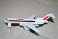 Litet Flygplan Swissair Metall 8cm Ny