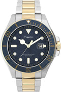 Timex Harborside Blå Metall/Guld 44mm Klocka Armbandsur TW2V42000 Ny