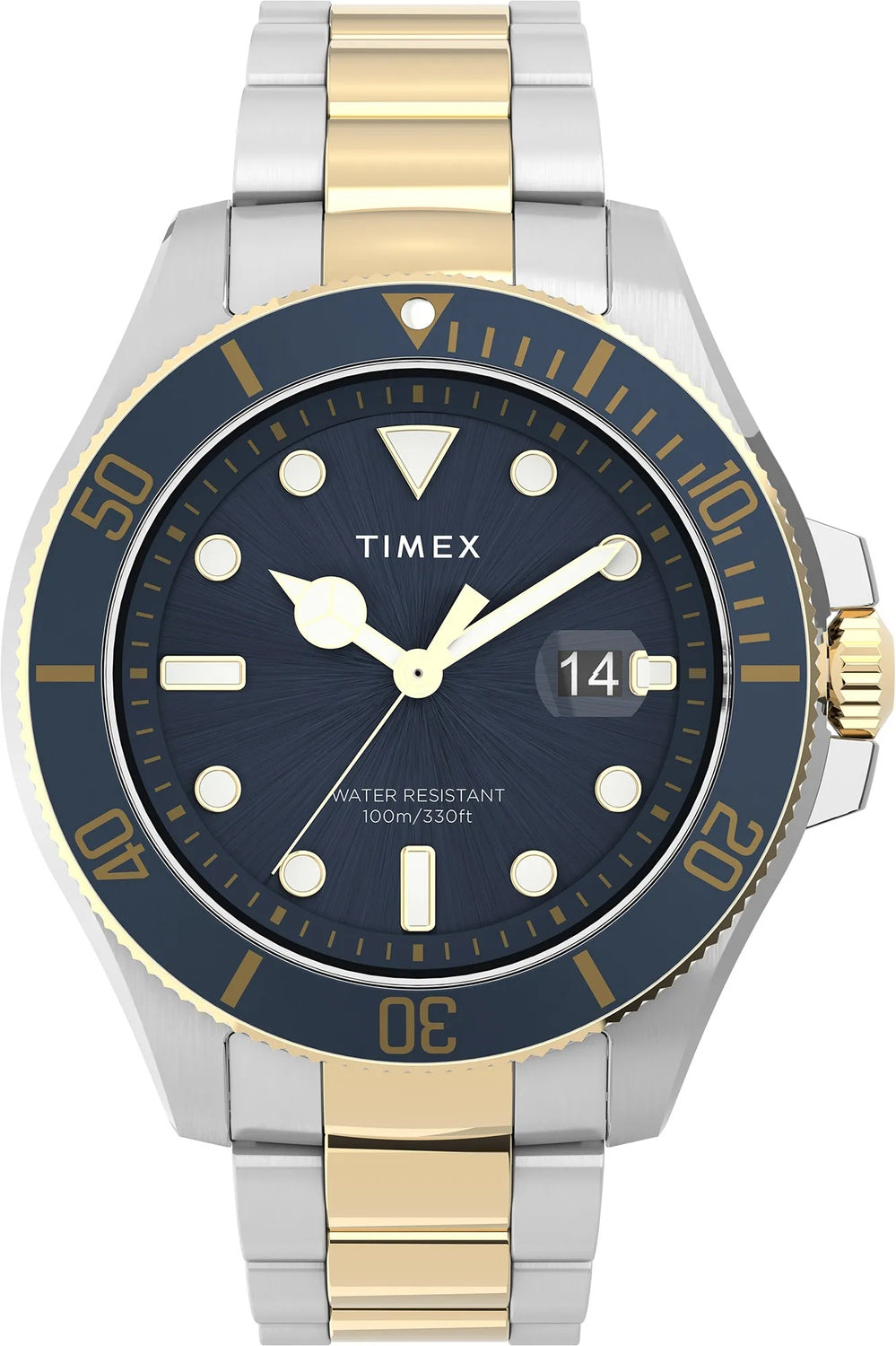 Timex Harborside Blå Metall/Guld 44mm Klocka Armbandsur TW2V42000 Ny