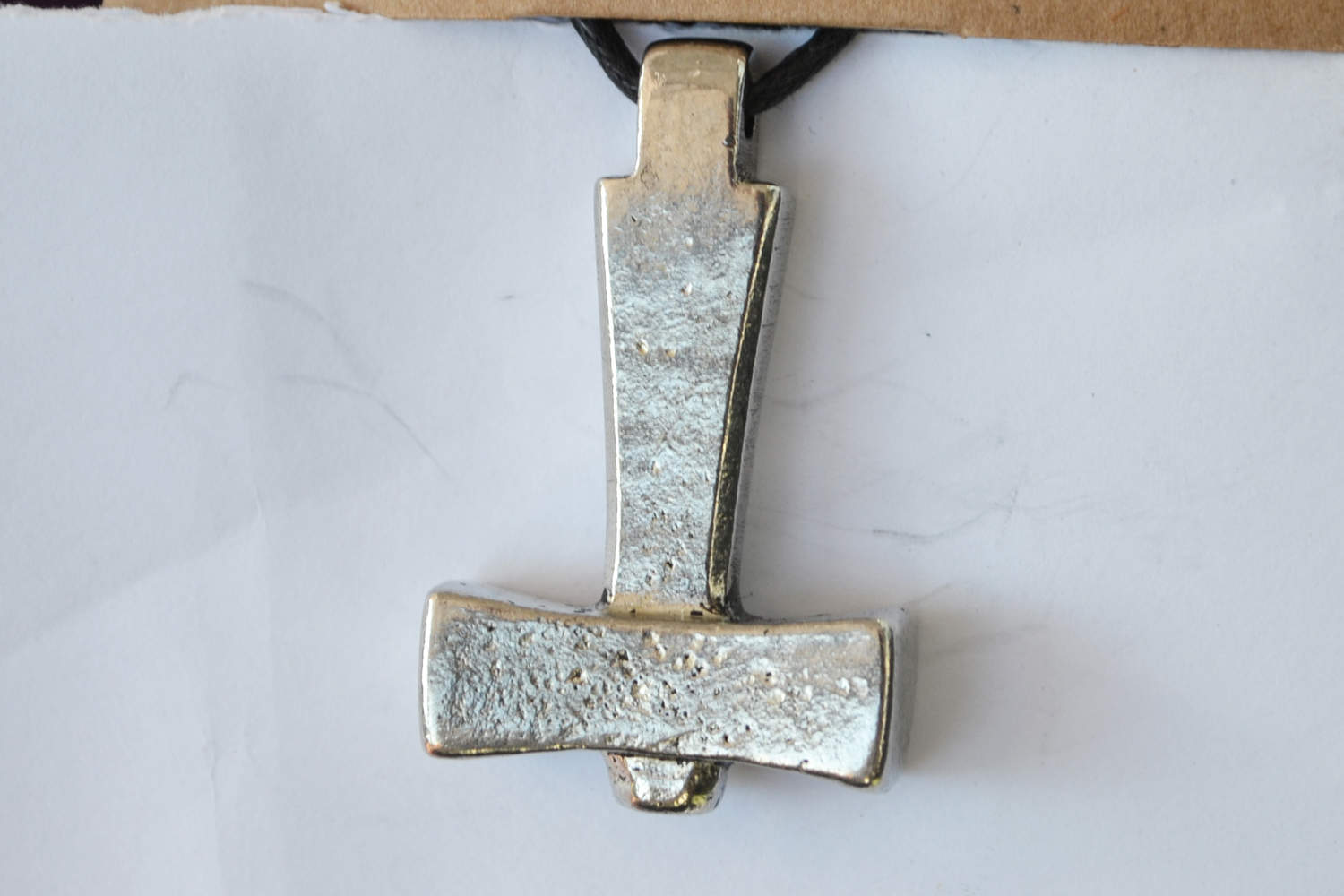 Uppsala Hammaren Mjölnir Tor Stilren Halsband Viking (Tenn Handgjord) Smycke Ny