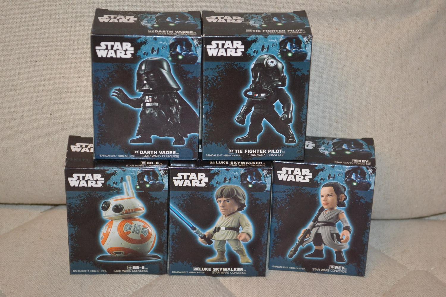 5st Star Wars Figurer (BB-8, Rey, Luke Skywalker, Darth Vader) 5cm Ny