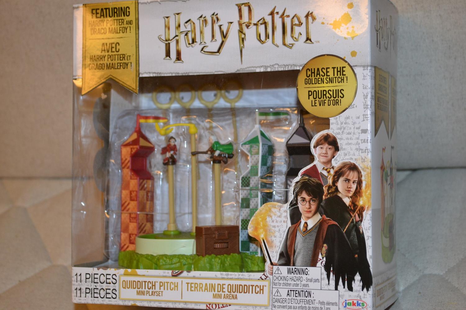 Quidditch Pitch Mini Playset Harry Potter Jakks 2st Figurer 3/11cm Ny