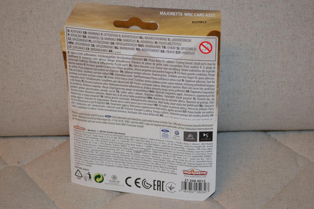 Hyundai i20 Coupe WRC Rally T Neuville 1:64 Majorette 7cm Ny