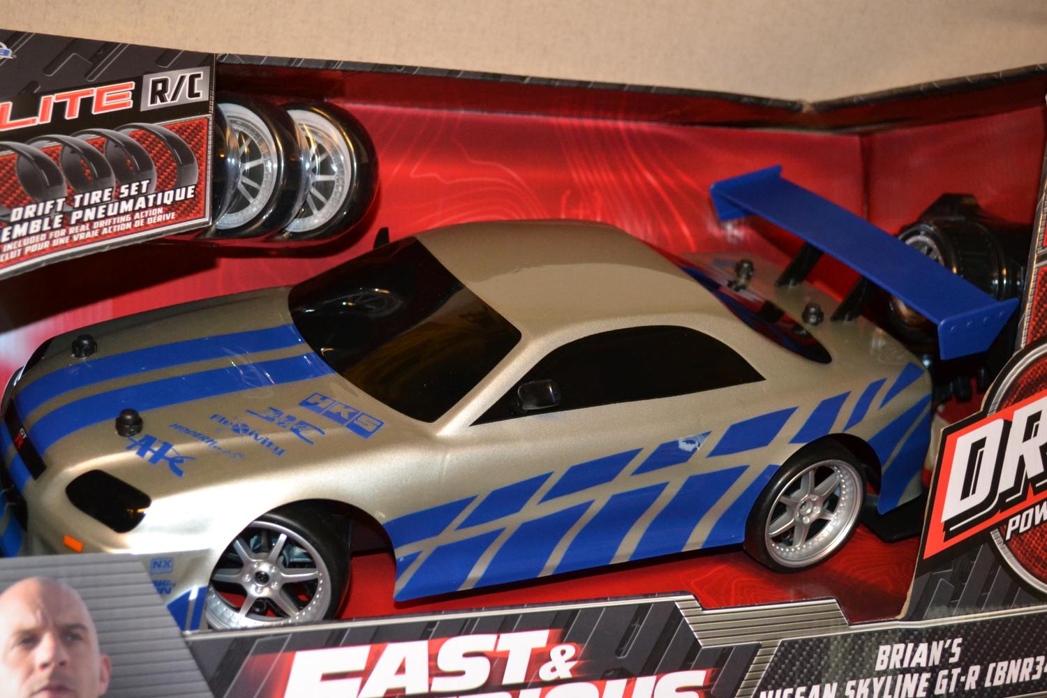 Brians Nissan Skyline R34 GTR Fast Furious Radiostyrd RC 1:10 JADA Drift 41cm Ny