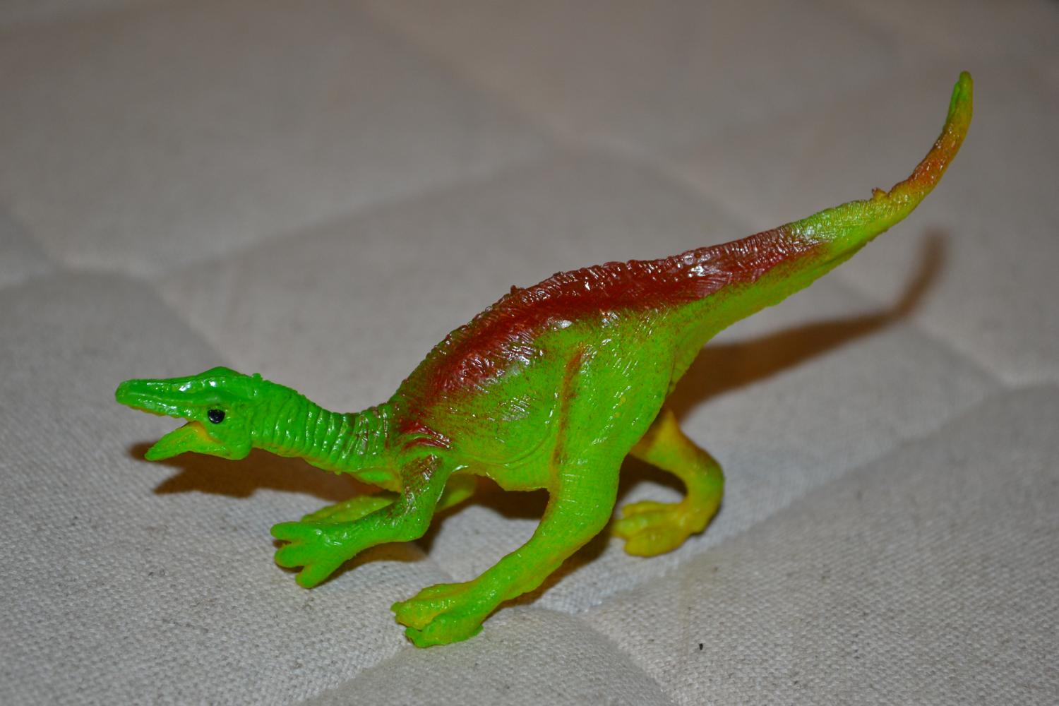 Gallimimus Dinosaurie Gummi 9cm Ny
