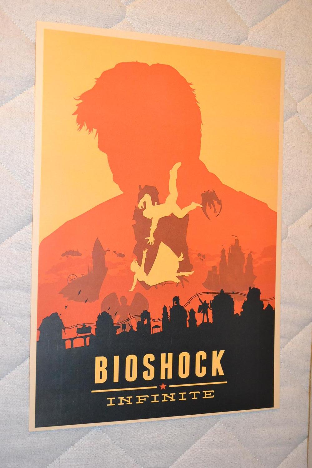 Bioshock Infinite Silhouette Tvspel Poster Affisch 30*42cm Ny