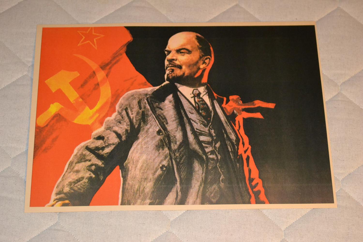 Lenin Sovjet Stilren Liggande Poster Affisch 30*42cm Ny