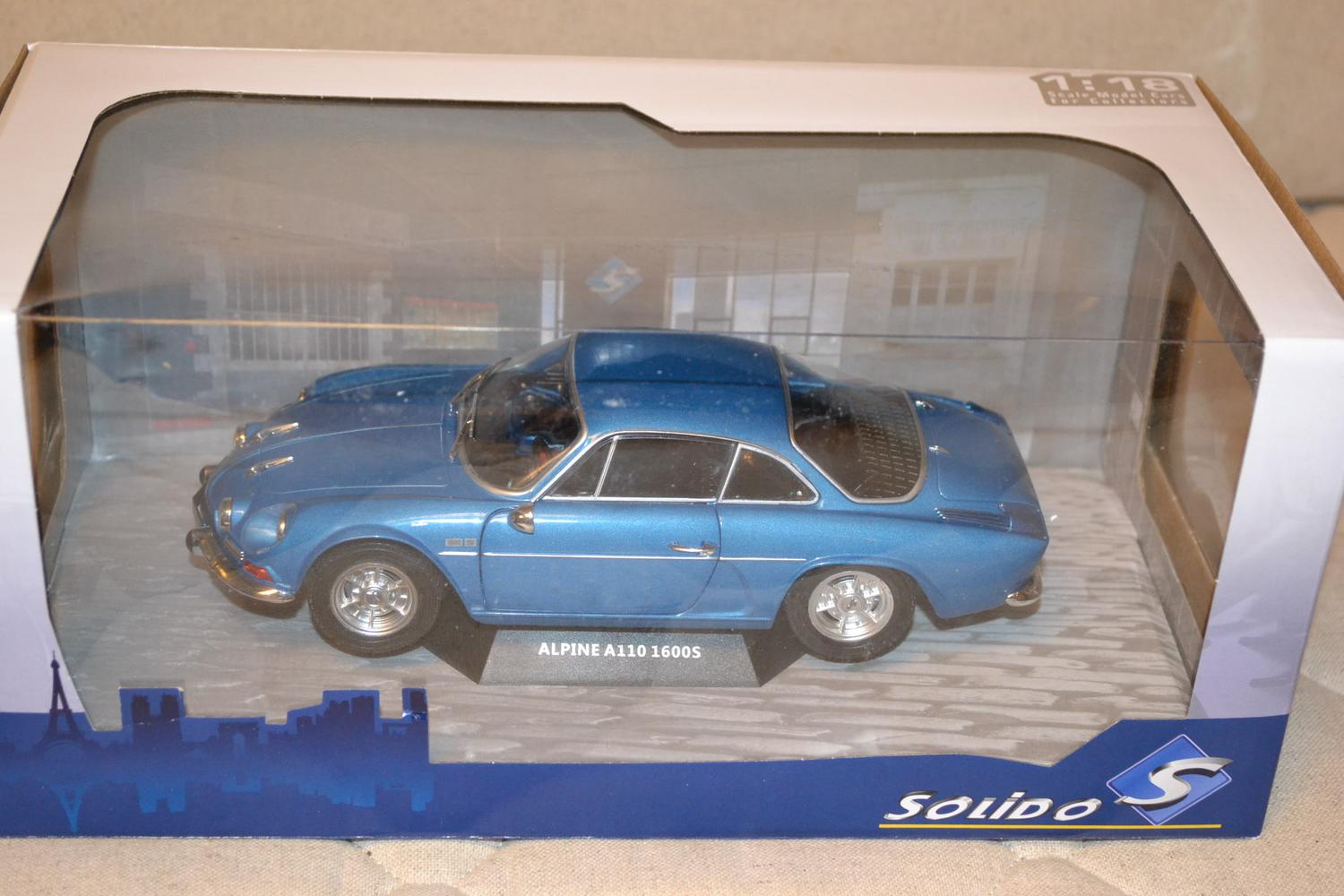 Renault Alpine Ljusblå A110 1600S 1969 1:18 Solido 21cm Ny