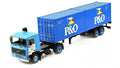 Volvo F10 Lastbil m. Containrar P&O Släp 1:43 IXO 35cm Ny