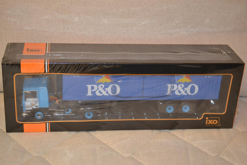 Volvo F10 Lastbil m. Containrar P&O Släp 1:43 IXO 35cm Ny