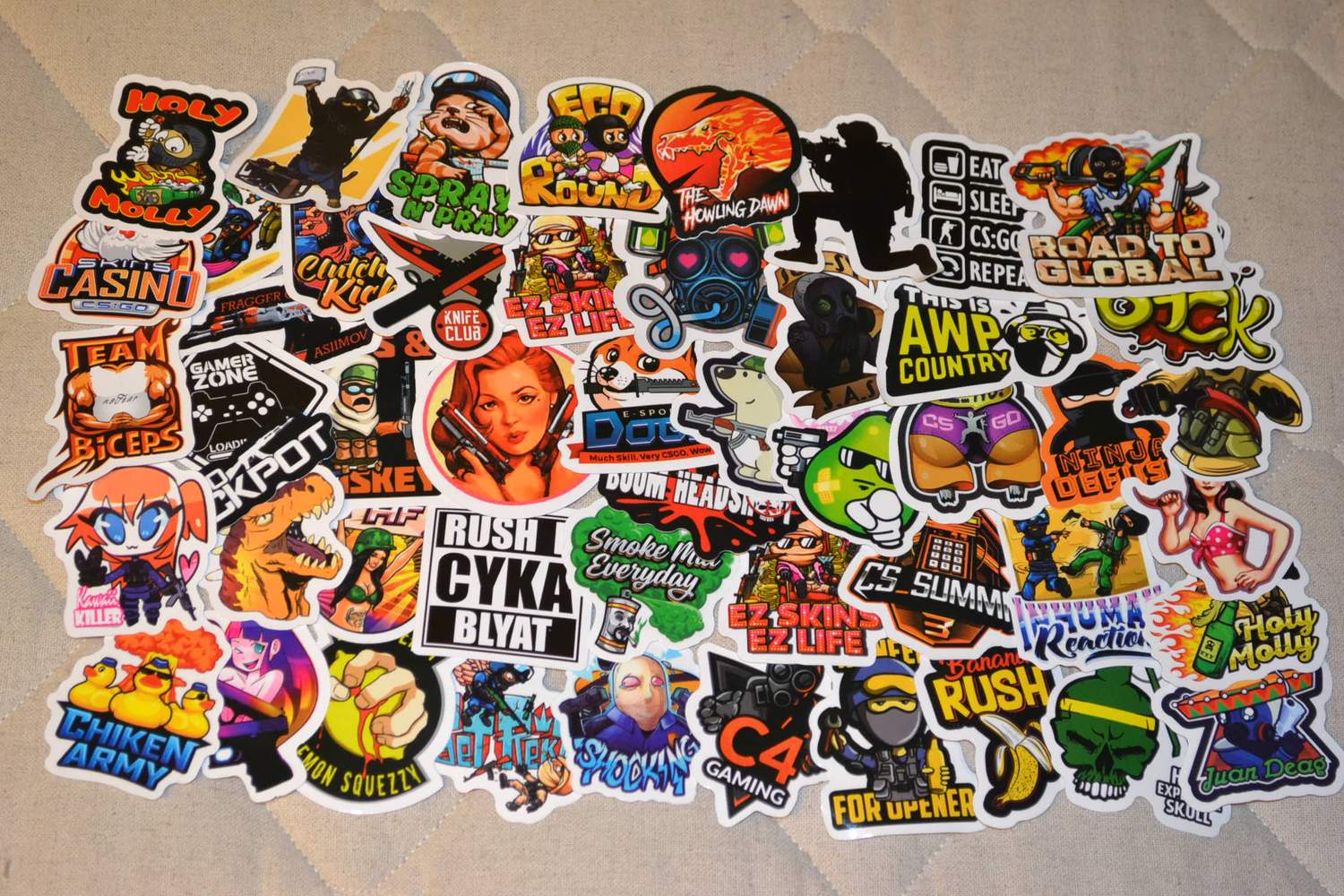 Counterstrike GO CS 50st Klistermärken Stickers 7-4cm Ny