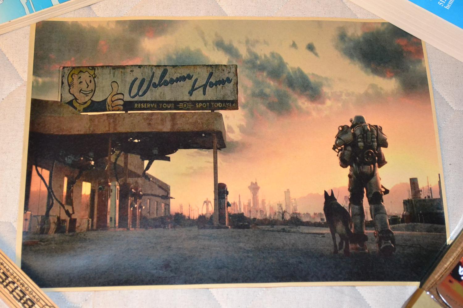 Fallout Solnedgång Reklamskylt Welcome Home Poster Affisch 42*30cm Ny