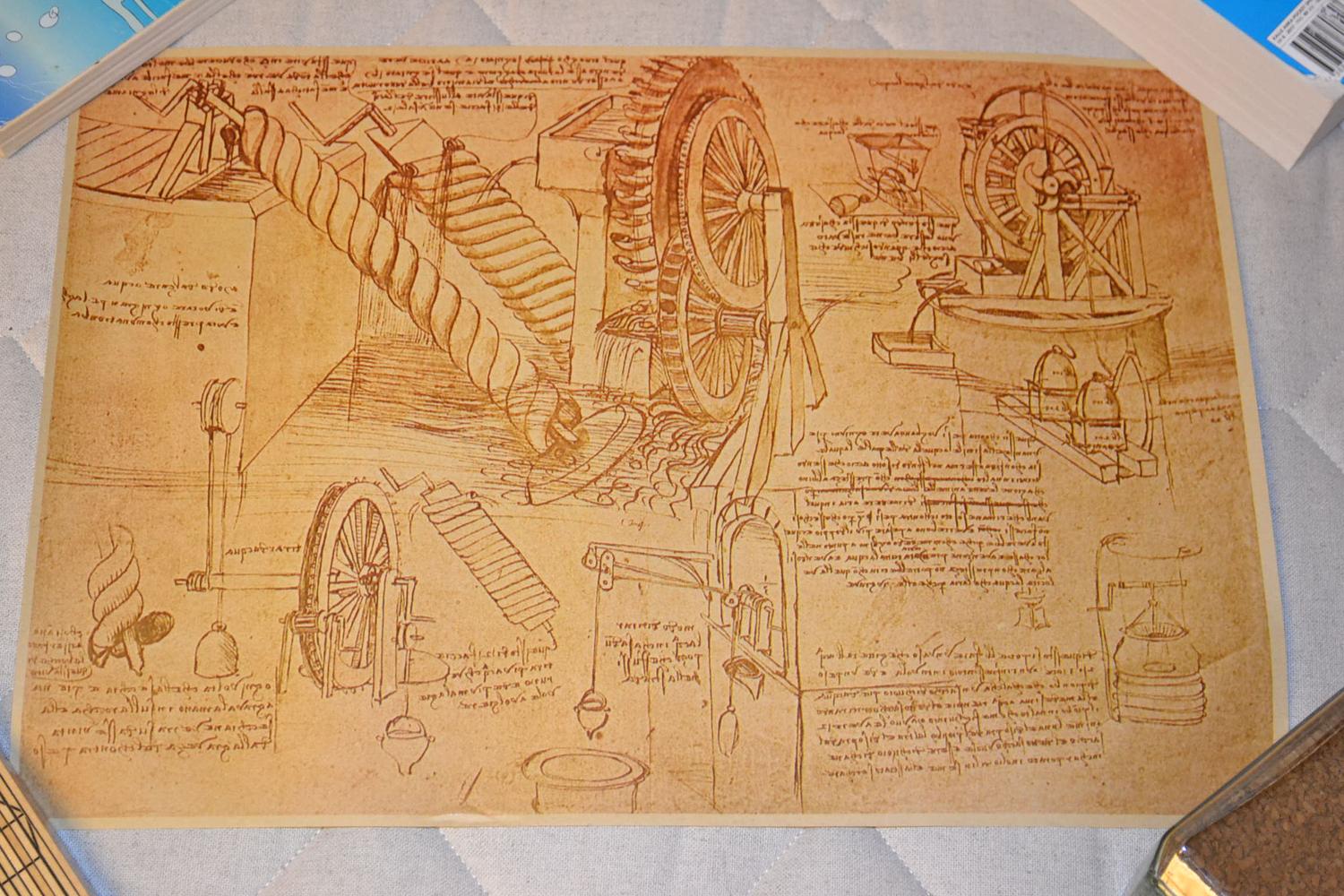 Leonardo Da Vinci Ritning Vintage Poster Affisch 42*30cm Ny
