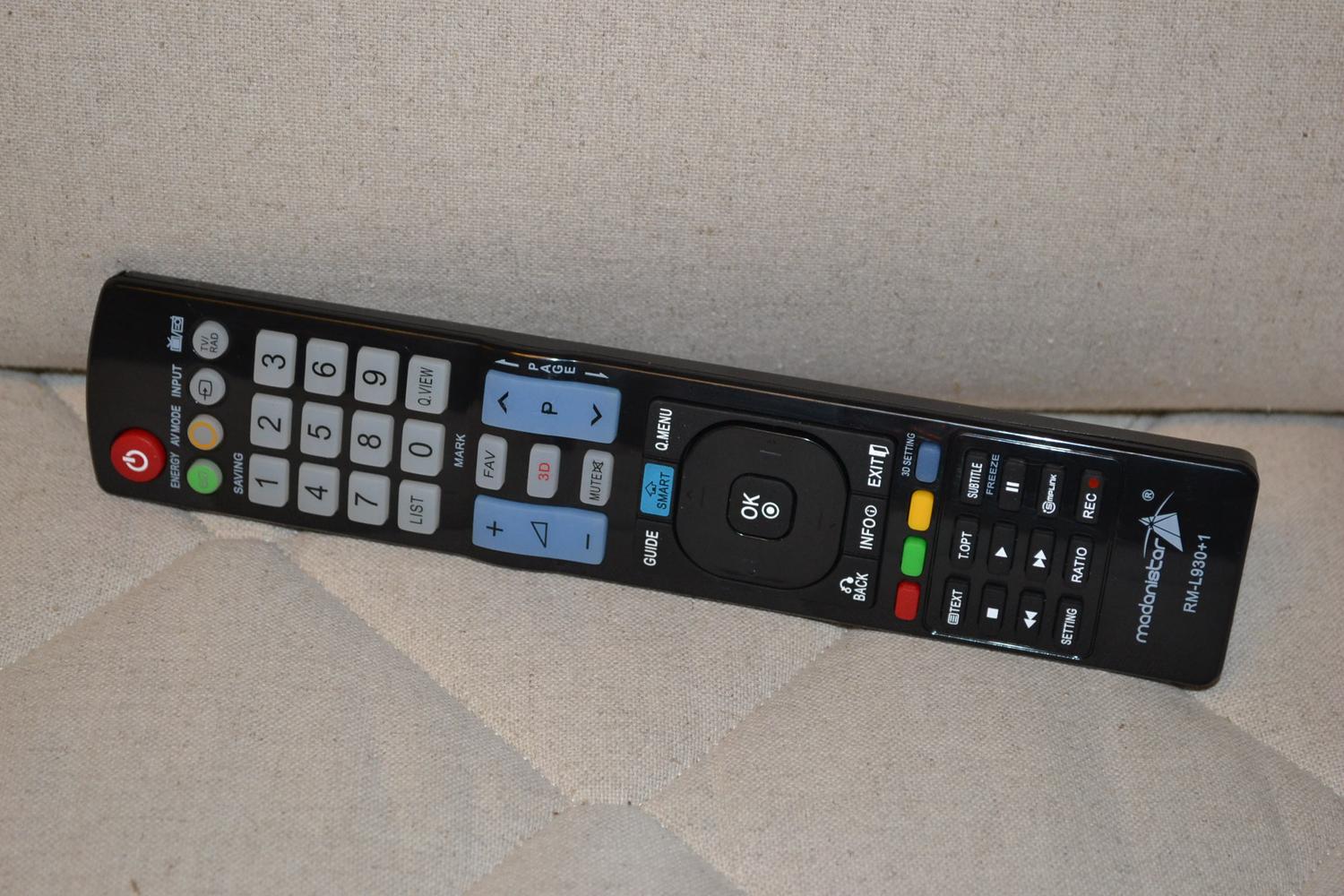 Fjärrkontroll LG TV/LED/HDTV Svart Kontroll RM-L930+1 AKB73756504 Ny