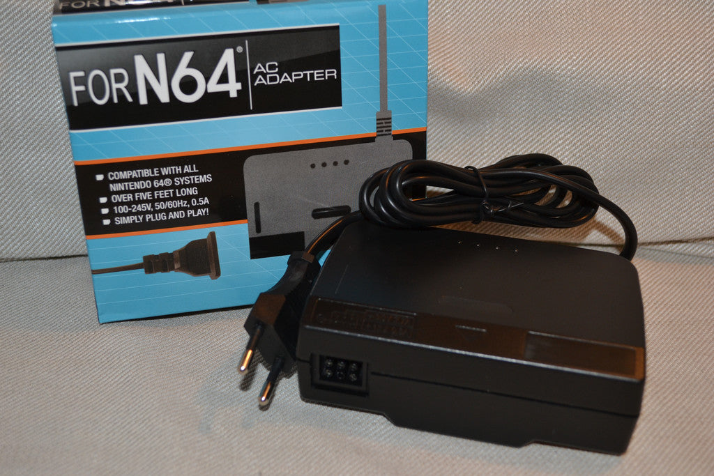 Strömadapter AC Nintendo 64 (N64) EU Svart Ström El Adapter