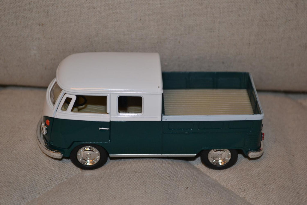 Grön Volkswagen Folkbuss Double Cab 1963 1:34 Kinsmart 13cm Ny