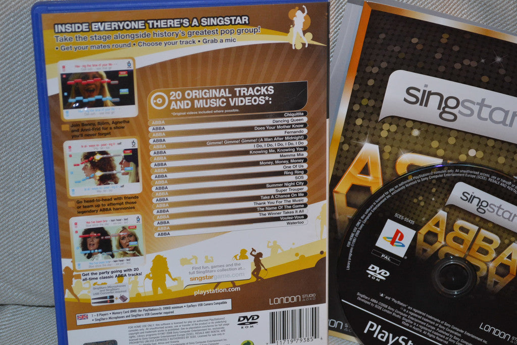 SingStar ABBA PS2 Playstation 2 Komplett Fint Skick