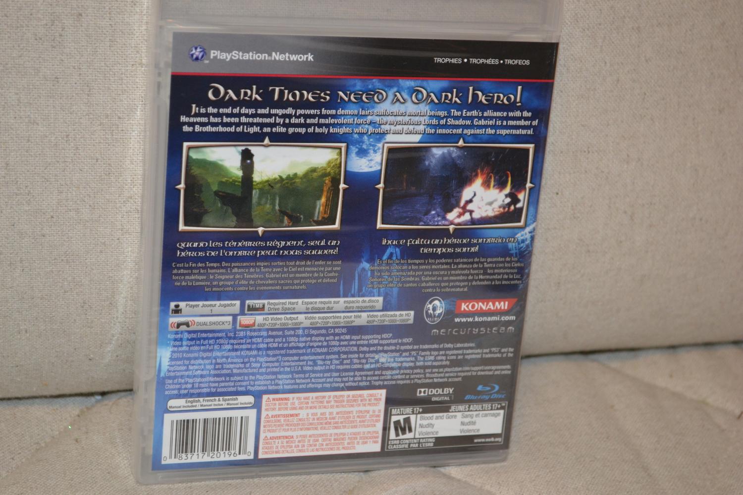 Castlevania Lords of Shadow PS3 Playstation 3 NTSC Ny Inplastad