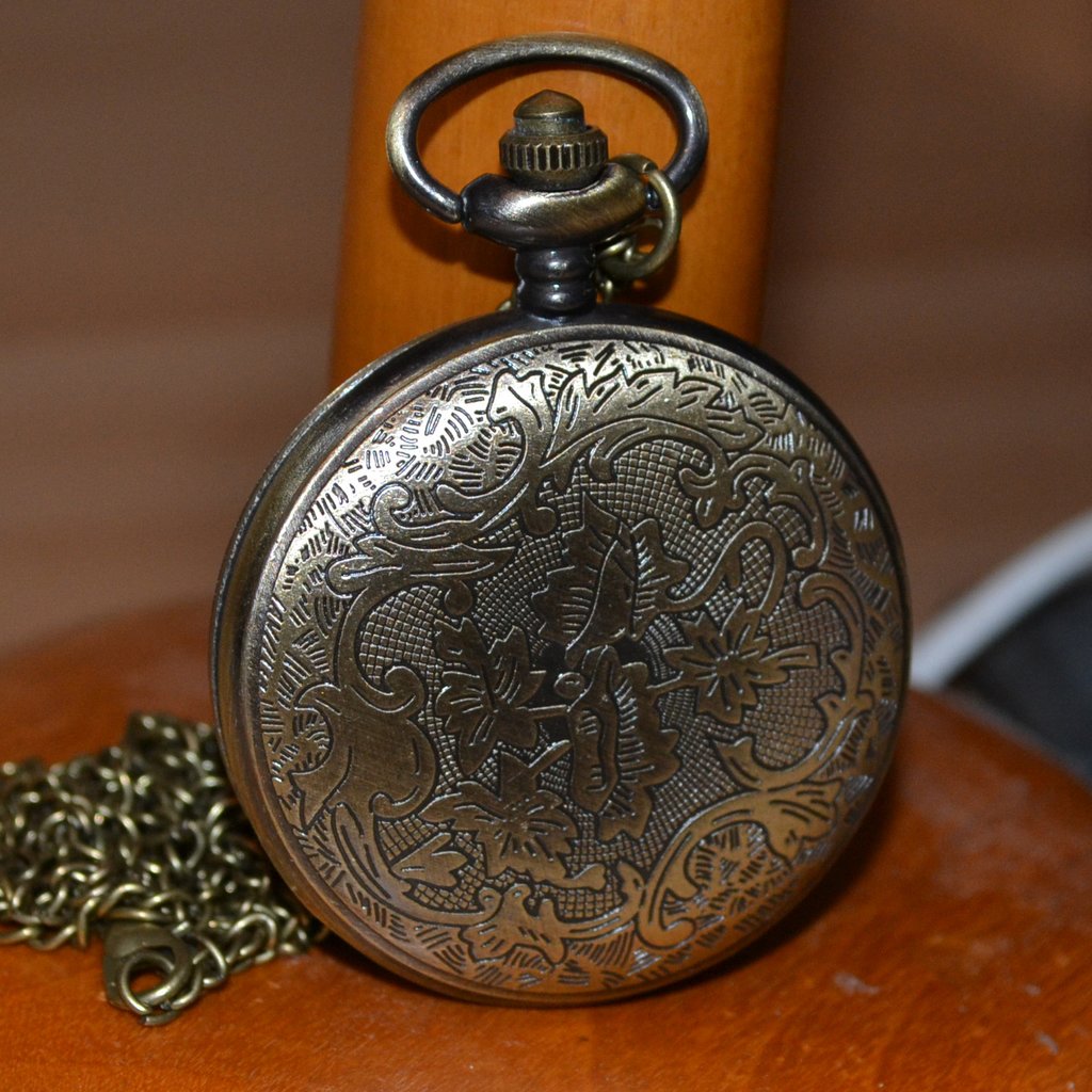 Träd Klassiskt Grenar m. Hålighet Fickur Quartz klocka (Vintage Brons) Ny