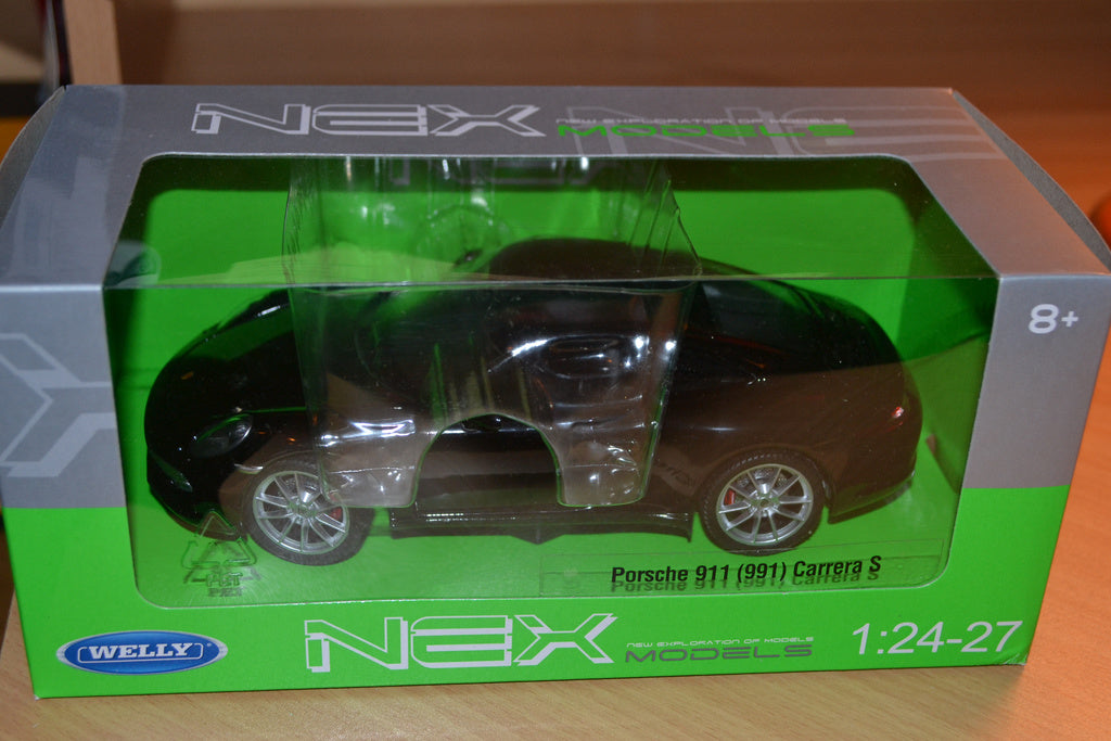 Porsche 911 (991) Carrera S Svart 1:24-1:27 Welly Nex Ny