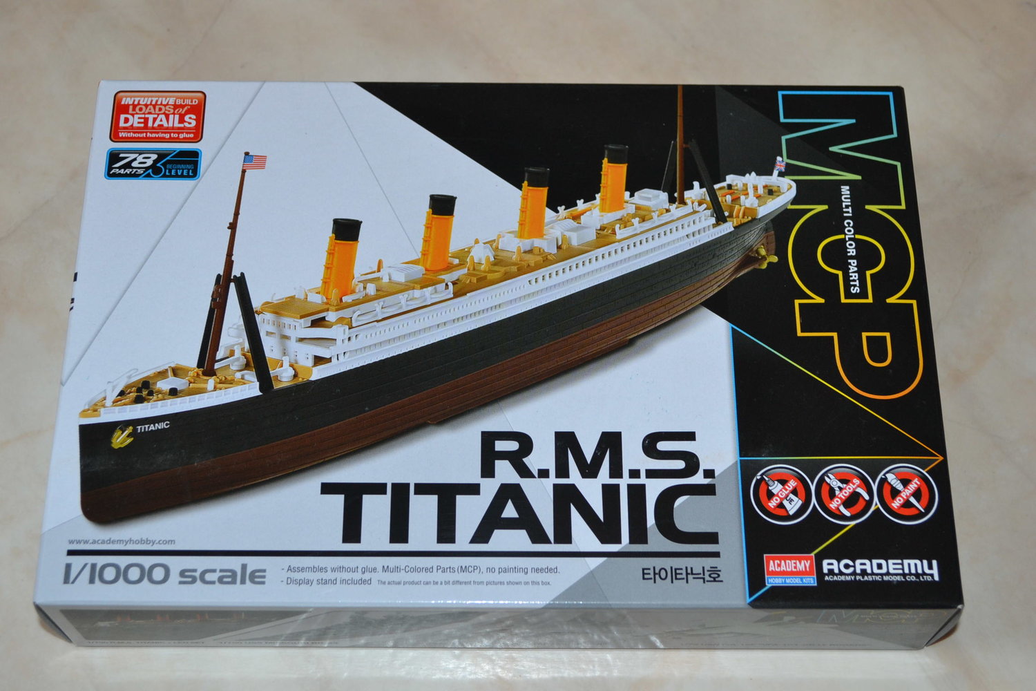 R.M.S.Titanic 1:1000 Academy MCP 27cm Byggsats Fartyg RMS Ny
