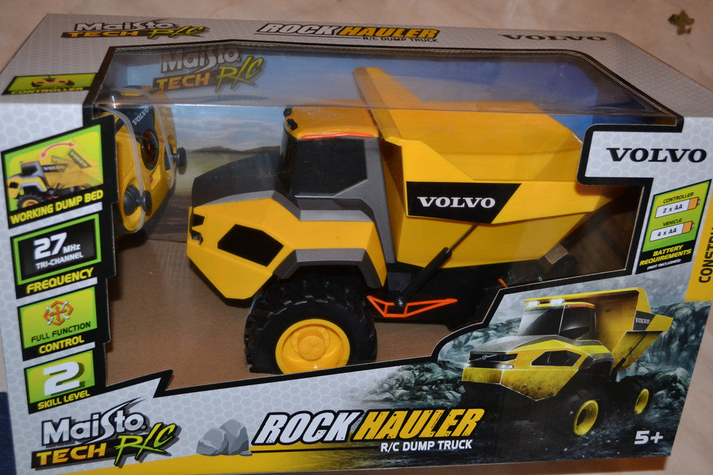 Volvo "Rock Hauler" Radiostyrd Bil Lastbil Dumper 1:14 Maisto Tech R/C Ny