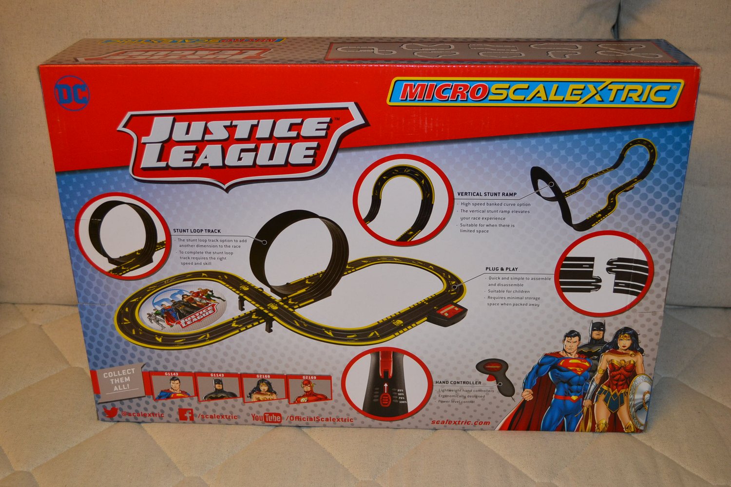 Micro Justice League DC Scalextric 1:64 Bilbana Batman & Superman G1144 Ny