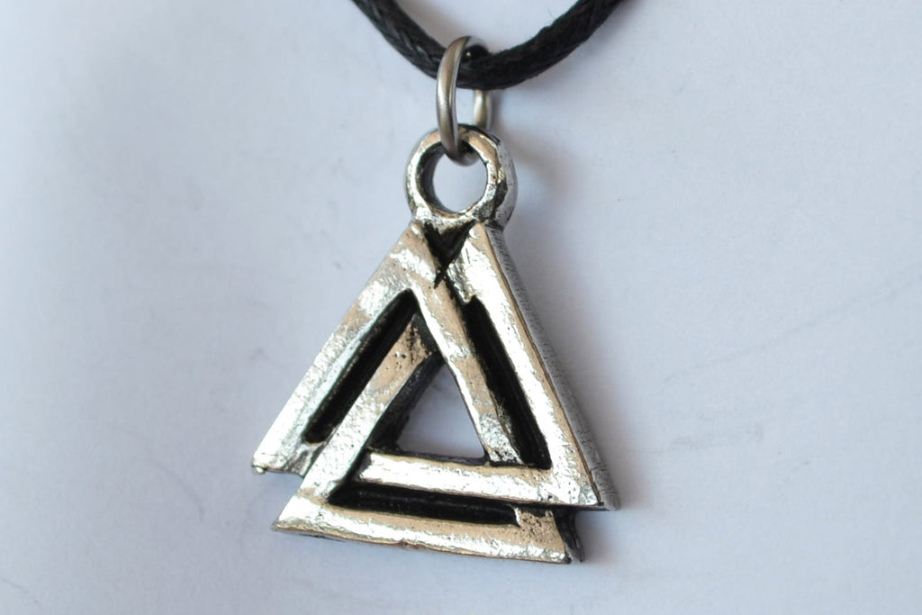 Liten Valknut Halsband Viking (Tenn Handgjord) Smycke Ny