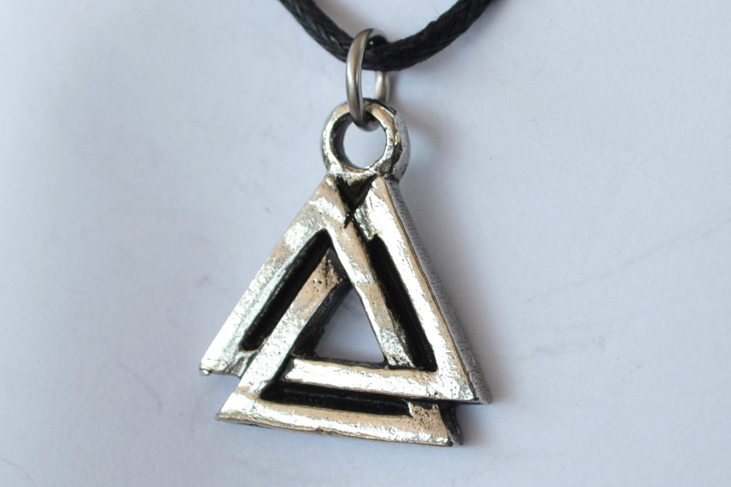 Liten Valknut Halsband Viking (Tenn Handgjord) Smycke Ny