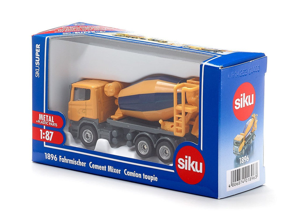Scania Cementbil 1:87 Siku 1896 Orange H0 Cementblandare 9,5cm Ny