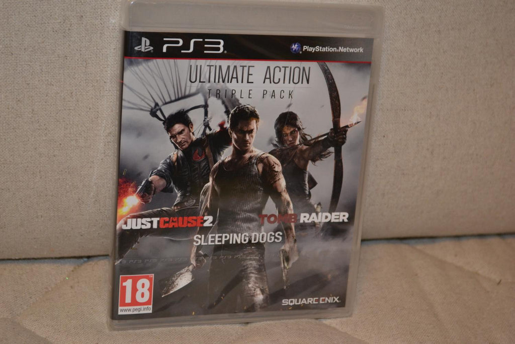Triple Pack (Just Cause 2, Sleeping Dogs, Tomb Raider) PS3 Ny Inplastad