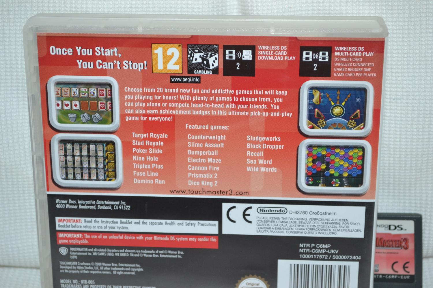 TouchMaster 3 NDS Nintendo DS (Utan Manual) Fint Skick