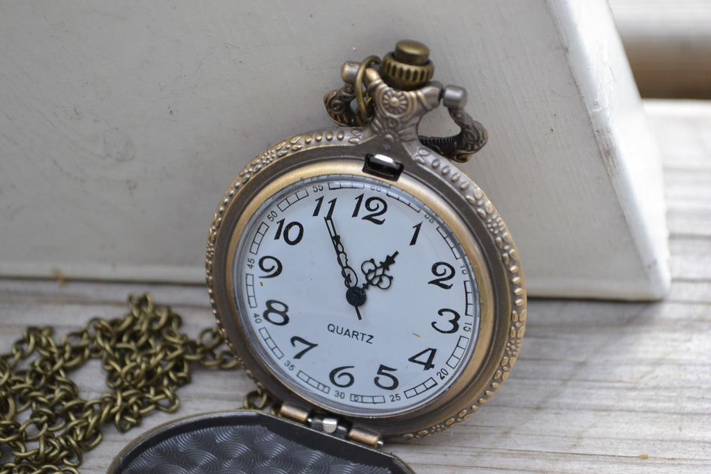 Dinosaurie Fickur Quartz klocka (Vintage Brons) Ny