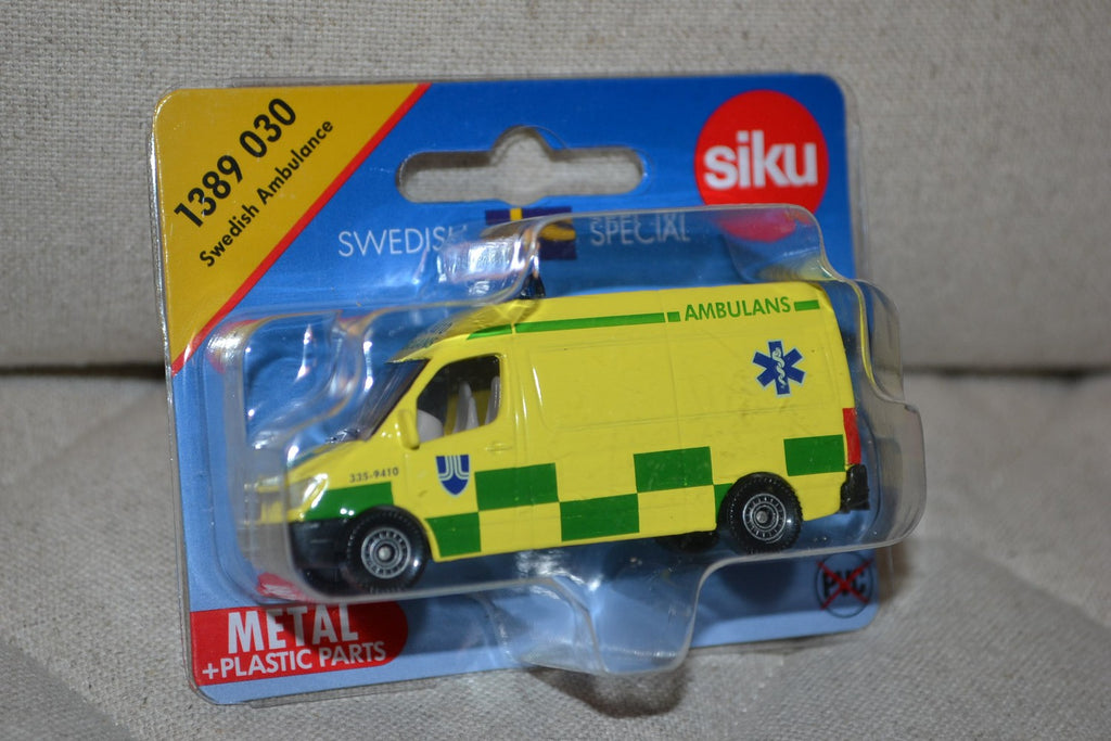Svensk Ambulans Utryckningsfordon Siku 1389 8cm Ny