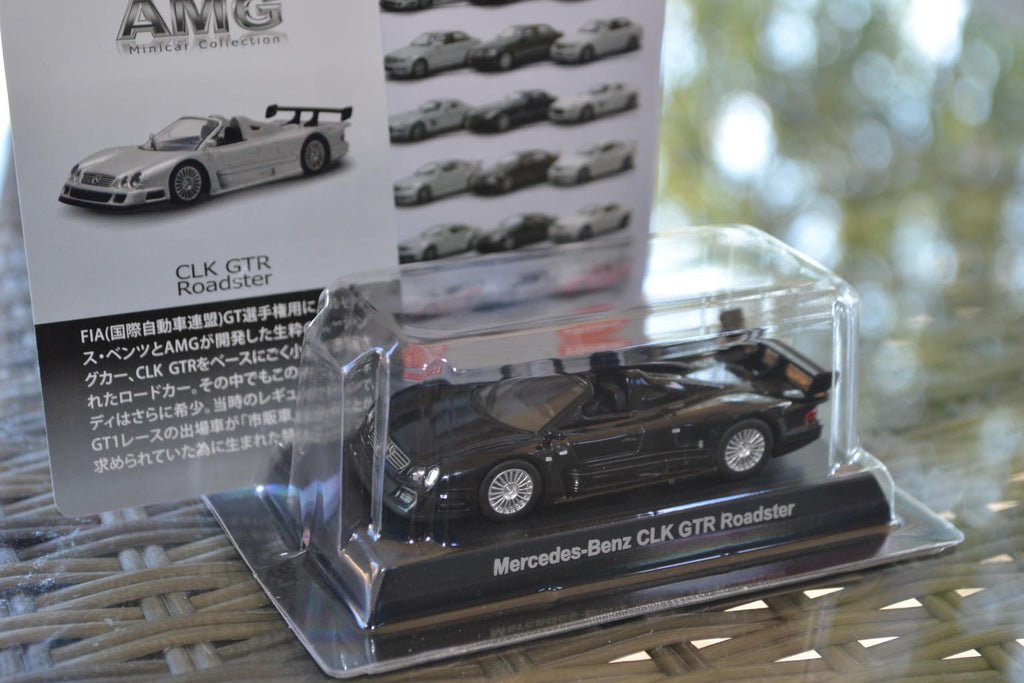 CLK GTR Roadster Mercedes-Benz 1:64 KYOSHO Japan Svart Metal