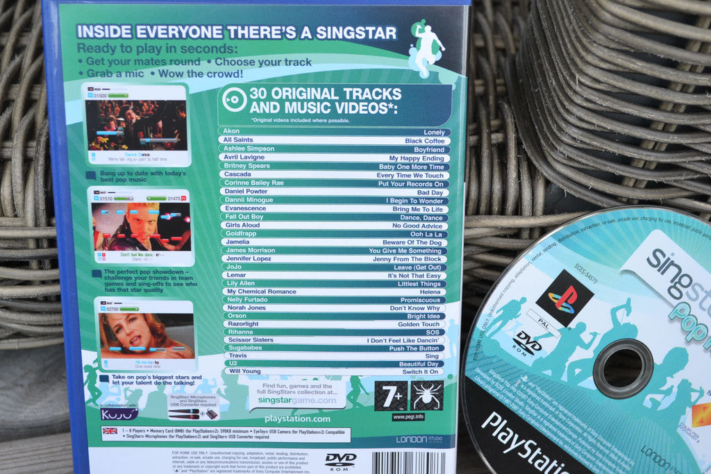 Singstar Pop Hits PS2 Playstation 2 Fint Skick