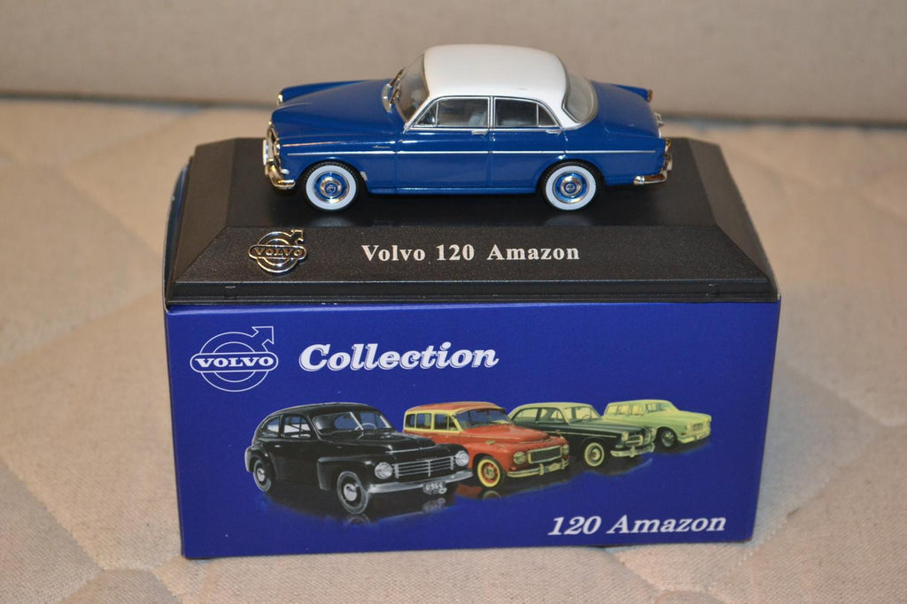 Volvo 120 Amazon 1965-1967 Blå/Vit 1:43 Editions Atlas 10cm Ny