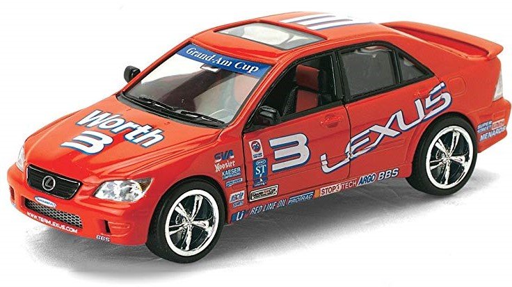 Lexus IS 300 Orange 1:34 Kinsmart Rally (Ca 12,5cm) Pullback Ny